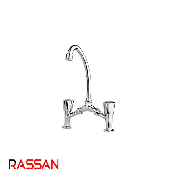 شیر روشویی 3 تیکه کروم راسان نیوکاستا 