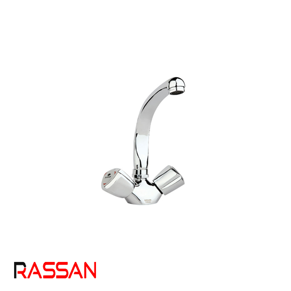 شیر روشویی تک پایه علم پینی کروم راسان نیوکاستا