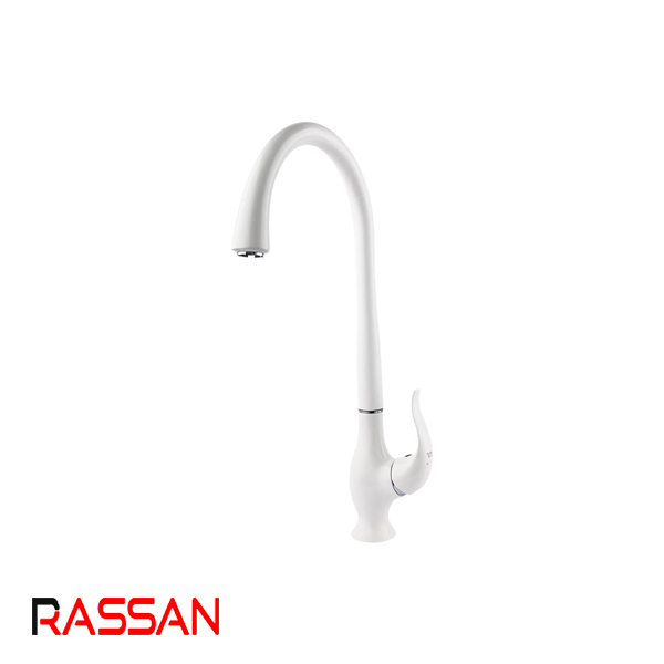 شیر سینک ظرفشویی سفید راسان اکتاو