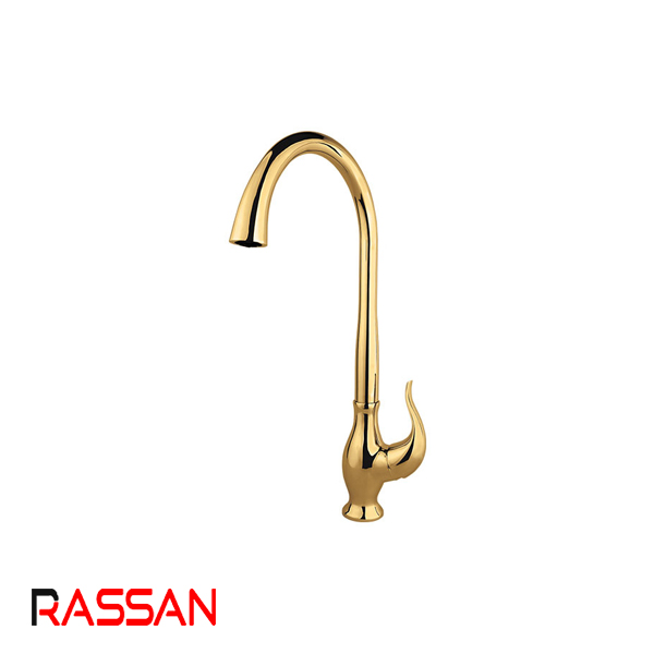 شیر سینک ظرفشویی طلایی راسان اکتاو