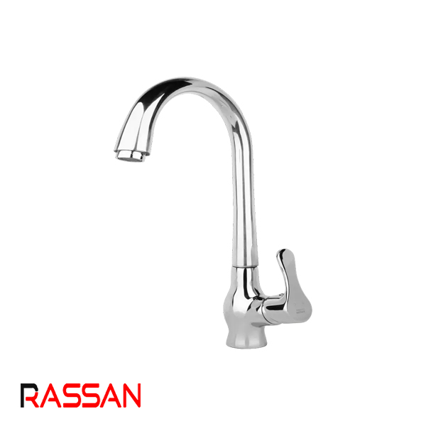 شیر سینک ظرفشویی کروم راسان صدف 