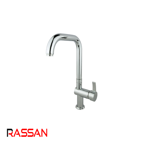 شیر سینک ظرفشویی کروم راسان تندیس